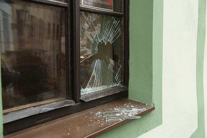 A2B Glass are able to board up broken windows while they are being repaired in Dudley.
